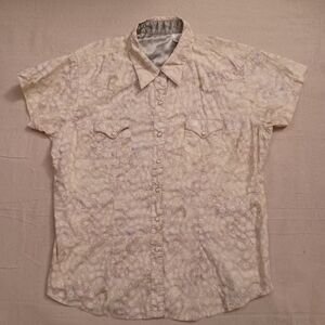 Twenty X Floral Short Sleeve Pearl-Snap Fitted Shirt Women's Size Large